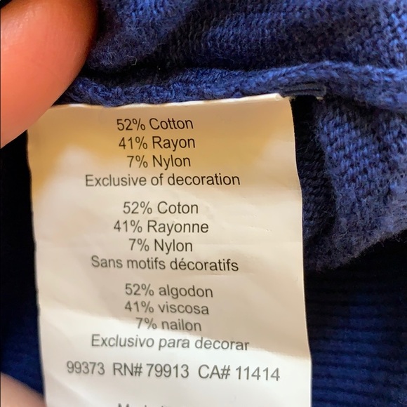 Beautiful blue maternity sweater - Picture 6 of 6